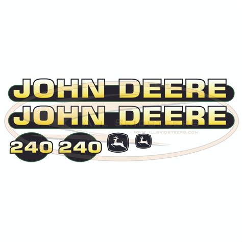 Compatible Decal Sticker for John Deere Skid Steer Loader Rear 